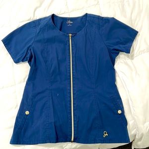 Jaanuu navy blue scrub top